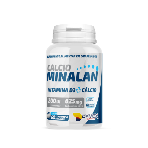 Cálcio Minalan 600mg + 200 UI mg - 60 Comprimidos - Imagem 2