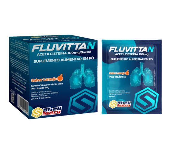 Fluvittan 100mg Envelope 16x5g Sabor Laranja